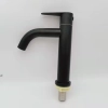 round front design black baking finish simple taphole basin waiter tap lavatroy faucet