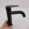 round front design black baking finish simple taphole basin waiter tap lavatroy faucet