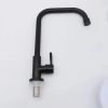 black color kitchen water tap faucet single taphole stainless stell bottom factory order