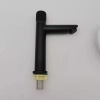 simple black water tap washing room basin faucet single taphole stainless stell bottom factory order