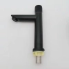 simple black water tap washing room basin faucet single taphole stainless stell bottom factory order