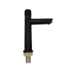 simple black water tap washing room basin faucet single taphole stainless stell bottom factory order