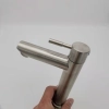 simple 304 stainless steel wiredrawing household water tap washing room basin faucet single taphole buy from factory