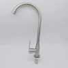 padestal J style curved 304 stainless steel wiredrawing household water tap  basin kitchen faucet single taphole buy from factory