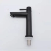 cylindrical black household /restaurant water tap basin lavatory faucet single taphole buy from factory