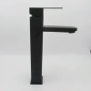 2023 black color square department & restaurant  hot/cold inlets basin faucet lavatory water tap drop shipping