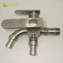 1in 2 out stainless steel home decoration washing machine water tap faucet factory wholesale