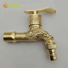 gloden color dragon simple fast on water tap hotel sink faucet FF2600