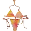 2025 fashion europe sexy  Gradient orange bikini women swimwear Color Orange