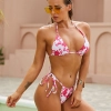 2025 summer floral print sexy women bikini two piece swimsuit swimwear