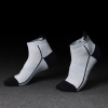 summer casual cotton patchwork sport socks for men loafer sock ankle socks Color white with black