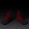 summer casual cotton patchwork sport socks for men loafer sock ankle socks Color wine with navy