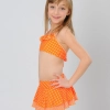 orange patchwork children girl swimwear teen girl swimsuit Color Color 10