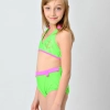 orange patchwork children girl swimwear teen girl swimsuit