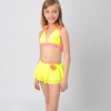 orange patchwork children girl swimwear teen girl swimsuit