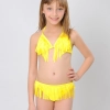 orange patchwork children girl swimwear teen girl swimsuit