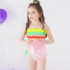 colorful folded tobe top shorts bikini children girl swimwear