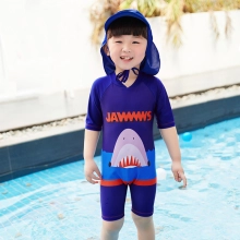 cute litte boy shark print children sunsuit swimwear