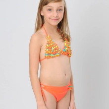 2025 cloth flower two-piece girl swimsuit swimwear 