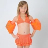 green dot print two-piece girl swimsuit swimwear 