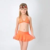 green dot print two-piece girl swimsuit swimwear 