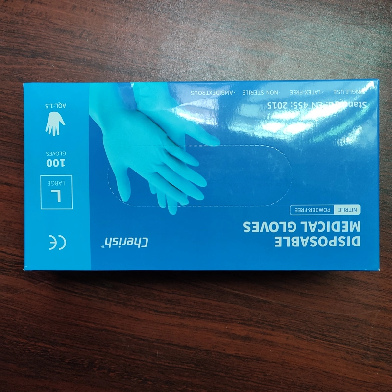 medical grade nitrile gloves hospital supplier fda510k en455 MOQ 1 carton (1000pcs)