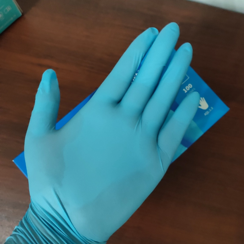 China supplier blue nitrile gloves factory manufacture best price in stock