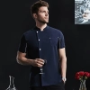 professinal chef jacket supplier chef uniform short sleeve summer designs Color Navy Blue