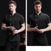 professinal chef jacket supplier chef uniform short sleeve summer designs Color Black