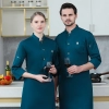 3/4 length sleeve chef jacket blackish green color Color Green