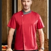 2023 new design short sleeve chef jacket chef uniform discount Color Red