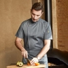 2023 new design short sleeve chef jacket chef uniform discount Color Gray