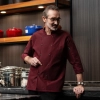 high quality double breasted good fabric chef coat uniform Color Wine