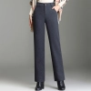 2022 casual loose autumn winter woolen women pant flare pant Color Grey