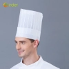 plant fiber black disposable chef hat  23cm round top paper hat