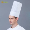 high quality plant fiber disposable chef hat  23cm round top paper hat Color white flat top 29cm