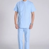 fashion high quality side open medical student lab coat work uniform suits Color Blue