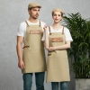europe design halter long denim apron restaurant chef apron housekeeping apron Color Color 3