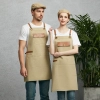 2023 europe halter denim apron restaurant chef apron cooking apron