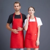 solid halter apron water proof long apron Color Red