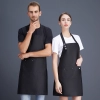 solid halter apron water proof long apron Color Black