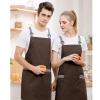 stripes strap high quality halter apron housekeeping apron waiter apron