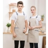 stripes strap high quality halter apron housekeeping apron waiter apron