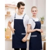 stripes strap high quality halter apron housekeeping apron waiter apron Color Navy Blue