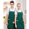 stripes strap high quality halter apron housekeeping apron waiter apron Color Green