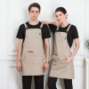 Europe America hot sale dual pocket restaurant cold drink store staff halter apron