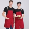 high quality canvas front split halter apron chef apron waiter apron Color Red