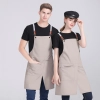 high quality canvas front split halter apron chef apron waiter apron Color Khaki