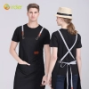 dual pocket long apron housekeepong apron store staff apron