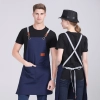 dual pocket long apron housekeepong apron store staff apron